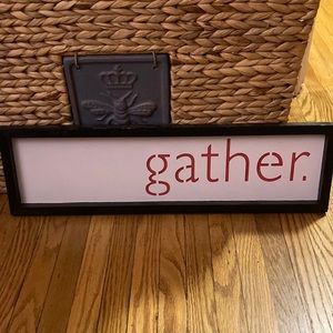Hobby Lobby Home Decor kitchen wall accent “Gather” hanging sign
